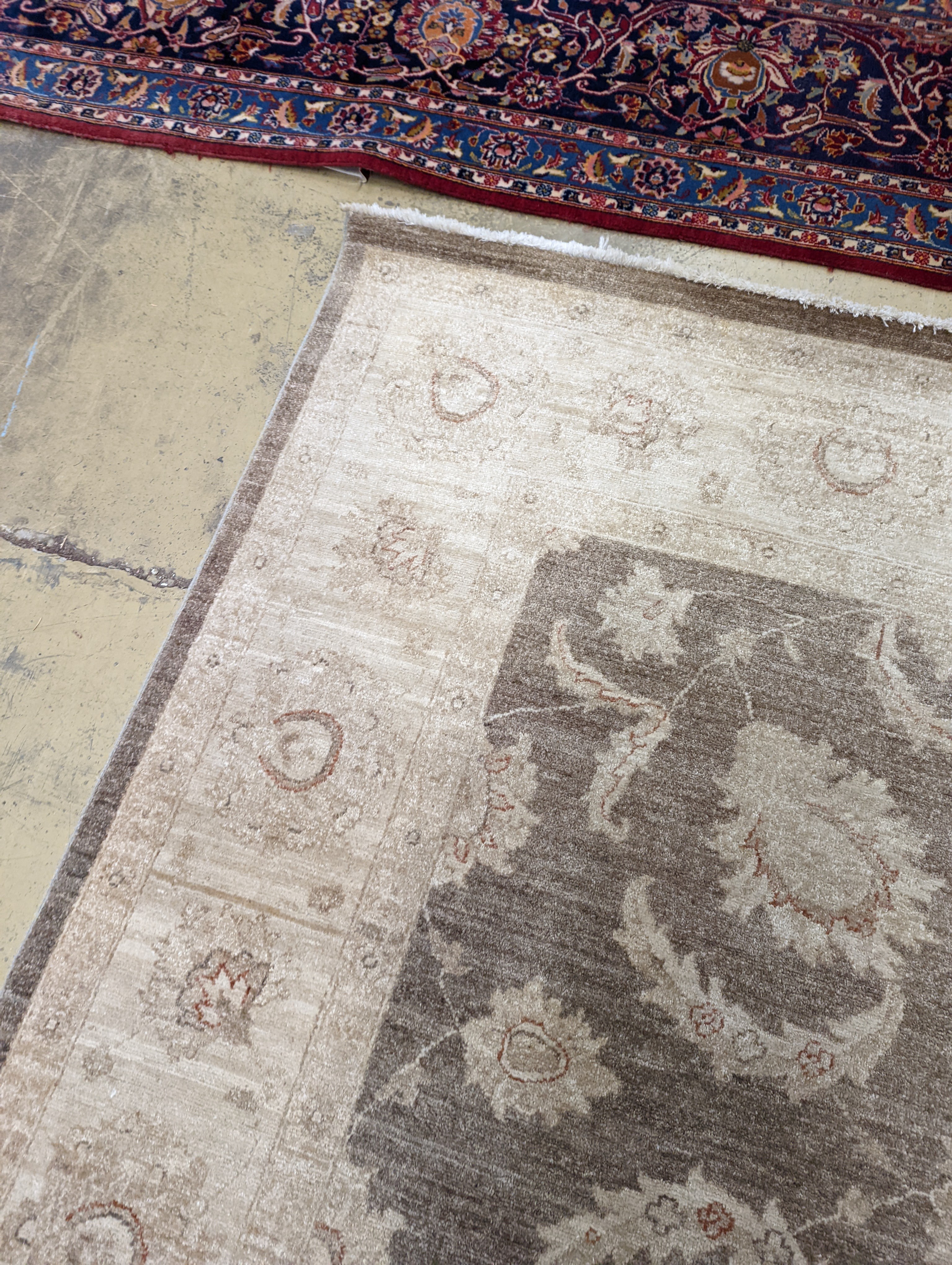 A Zeigler style ivory ground carpet, 300 x 240cm